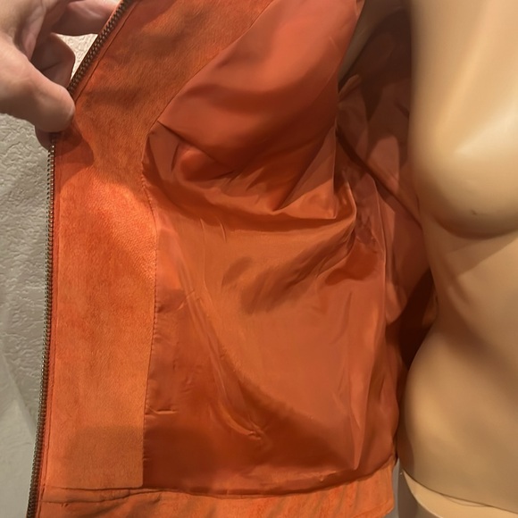 Tribal SZ 16 suede zipper jacket orange color - Picture 6 of 9